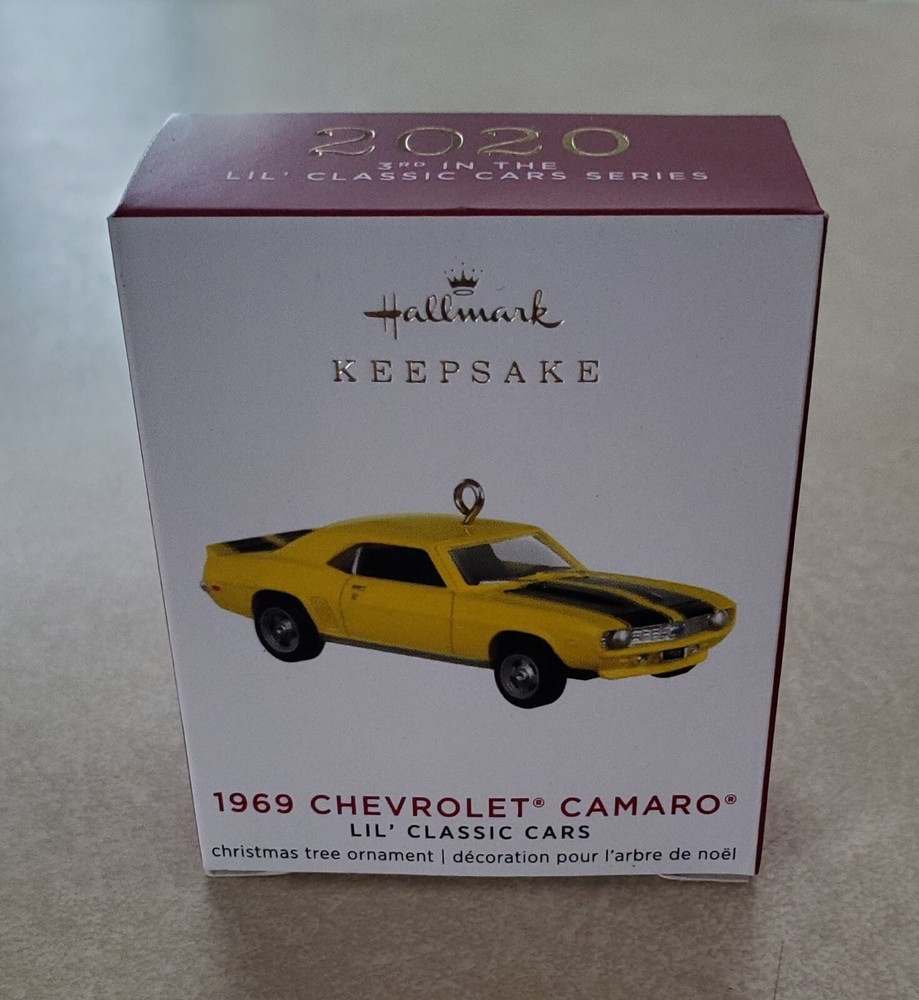 2020 HALLMARK 1969 CHEVROLET CAMARO LIL' CLASSIC CARS ORNAMENT MINIATURE NIB