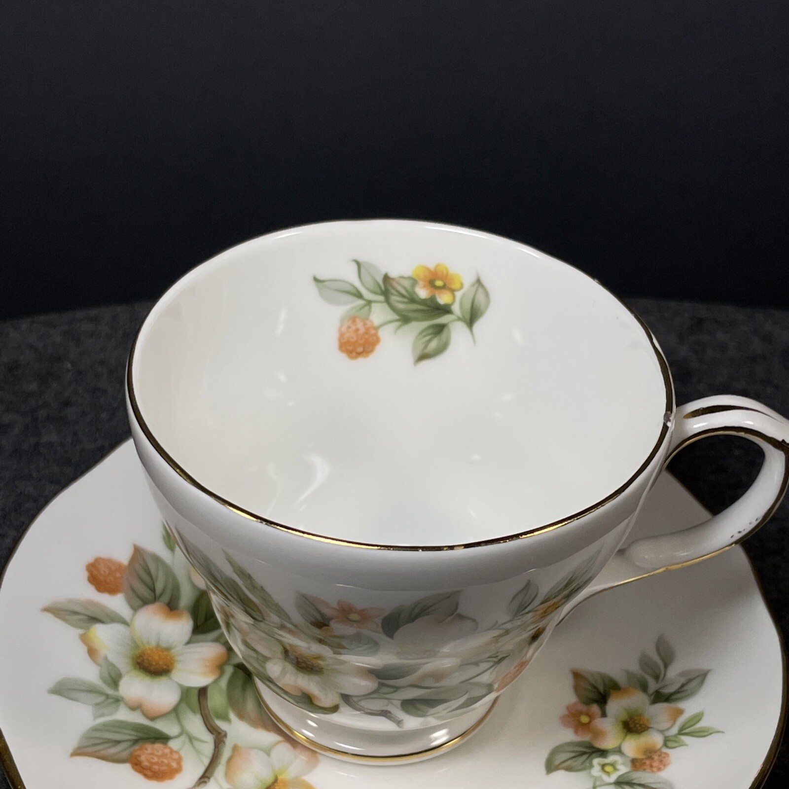 Duchess Fine Bone China Dogwood Tea Cup and Saucer Made in England 397 Gold Trim eBay