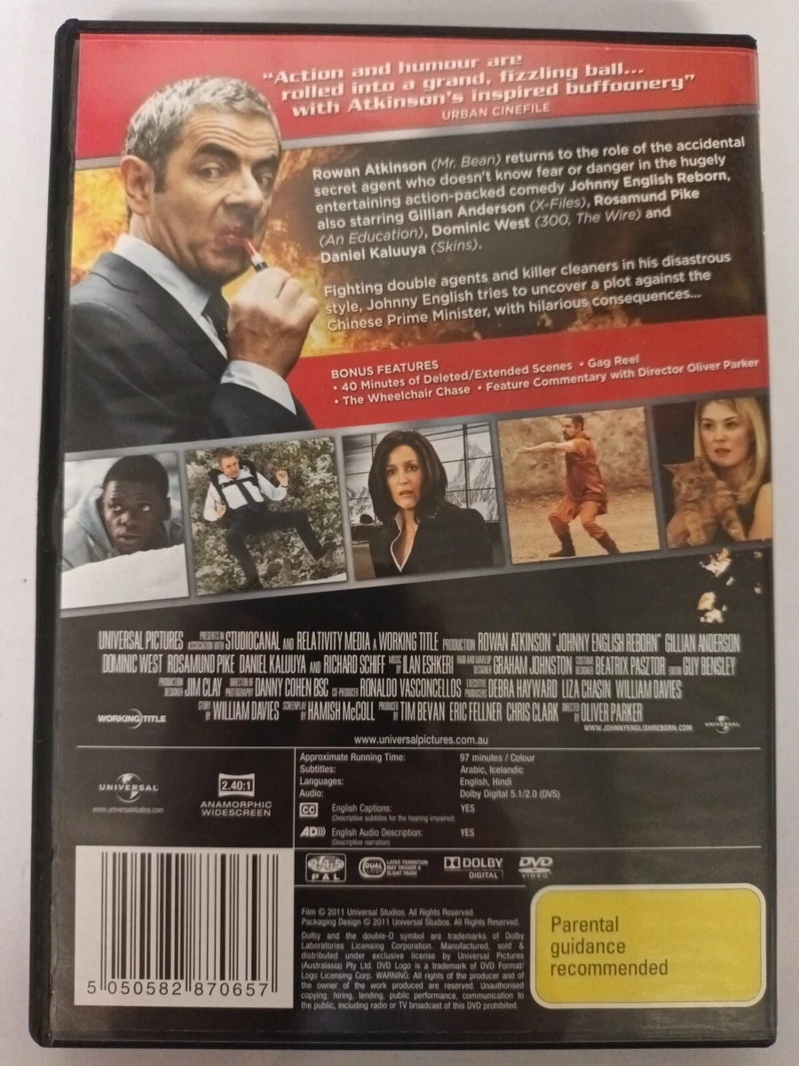 JOHNNY ENGLISH REBORN Movie DVD Video Rowan Atkinson JOHNNY