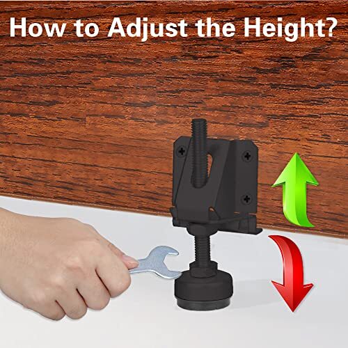 4 Pack Heavy Duty Leveling Feet Black Furniture Levelers Leg Adjustable ...