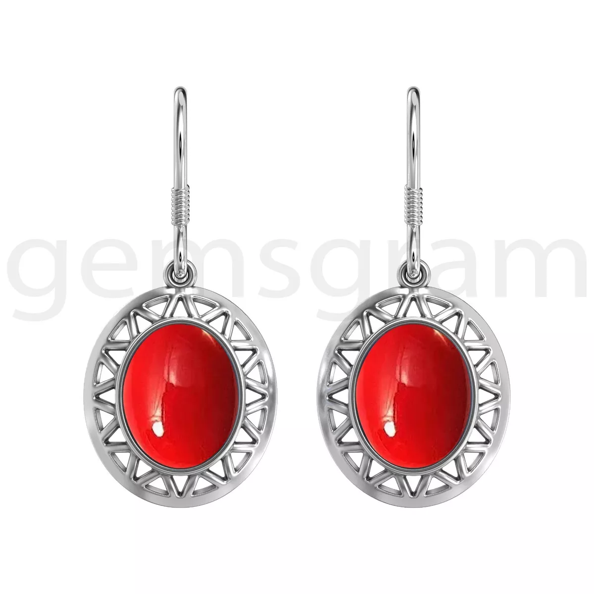Red earrings best sale ebay