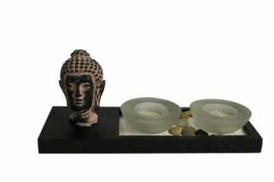 Teelichthalter mit Buddhafigur Asia Style 12243 Kerze Teelicht Dekoration Deko 