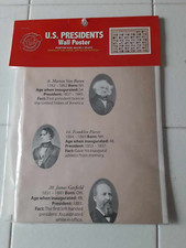 U.S. Presidents Wall Poster Perfect For Home or School Original Unopened Package