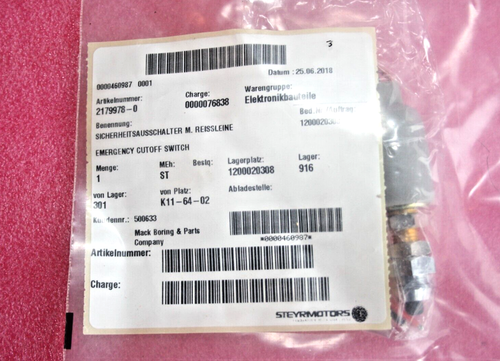 Steyr 2179978-0 Emergency Cutoff Switch, New OEM - Foto 4 di 4