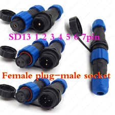 1-7 Pin SD13 IP68 Waterproof Connector Cable, Plug Socket, Aviation Docking Plug