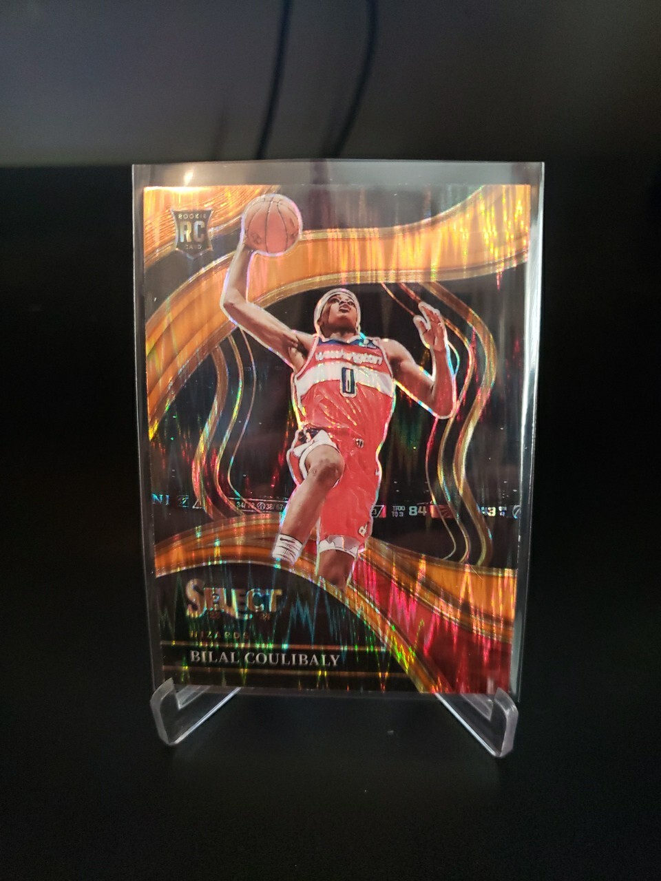 Bilal Coulibaly 2023-24 Select Rookie Courtside Orange Flash Prizm. Wizards