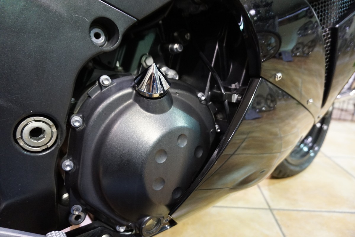 Kawasaki ZX6 ZX7 ZX9 Billet Chrome Spike Oil Filler Cap Plug
