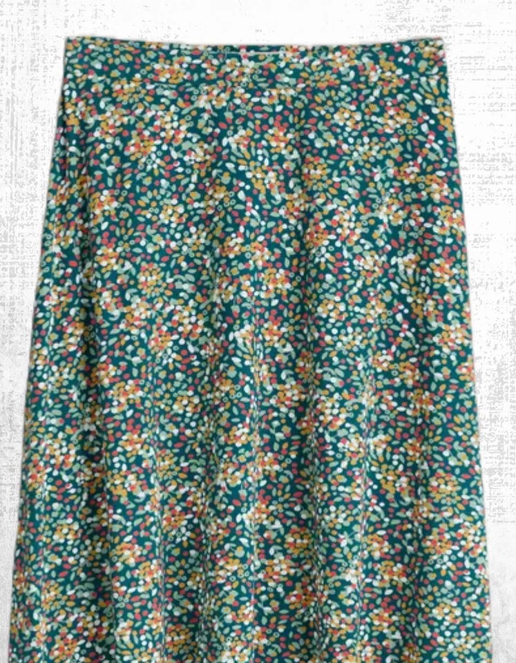 Falda de jersey estampada para mujer Ex Seasalt línea A en racimos de confeti arco iris rosa Foto 4 de 4