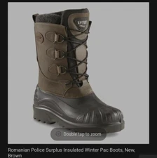Romanian POLICE LYTOS Insulated PAC Boots. New. Size 46-read Desc Fits Like 11