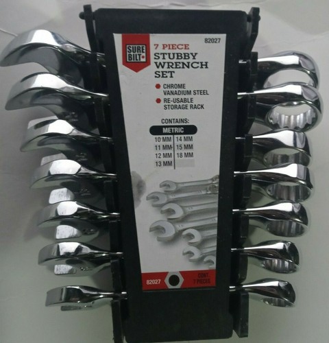 SureBilt Stubby Metric Wrench Set 7 Piece # 82027