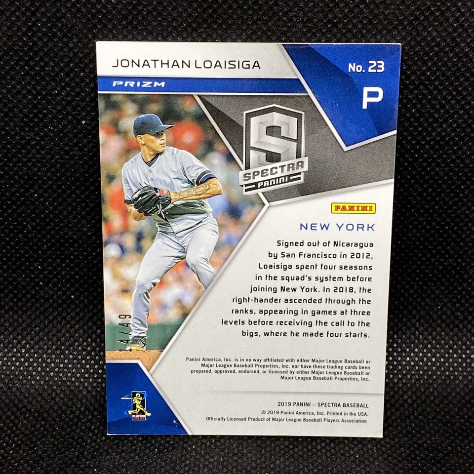 #/49! 🚨2019 Spectra Jonathan Loaisiga RC New York Yankees Rookie #23 - Image 2 of 2