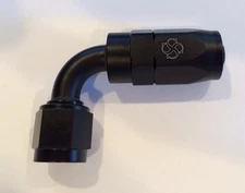 W58 -8AN 90 degree Hose End / Oil Fuel / reusable / Swivel 8 AN Fitting -8 BLACK