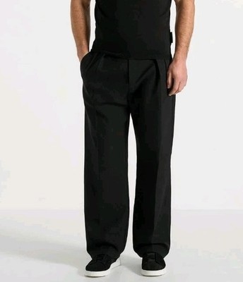 MANIERE DE VOIR Pierre Pleated Tailored Trousers Pants Size 38 Black Wool Blend