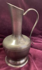 French Etain Pewter Arts & Crafts Style Jug Vase Pitcher  