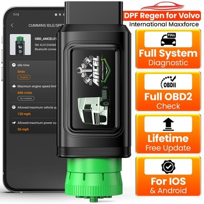 Heavy Duty Truck Scanner Bluetooth DPF Regen For Volvo International Maxxforce 