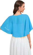 Capelets for Women Soft Chiffon Shawls Wraps Shurg for Evening Wedding Capes Bol