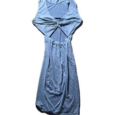 Windsor Womens Twist Front Cutout Bodycon Midi Dress Dusty Blue Small D2237
