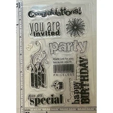 Clear Stamps Celebratory & Heartfelt Designs Card Making Crafting Scrapbooking