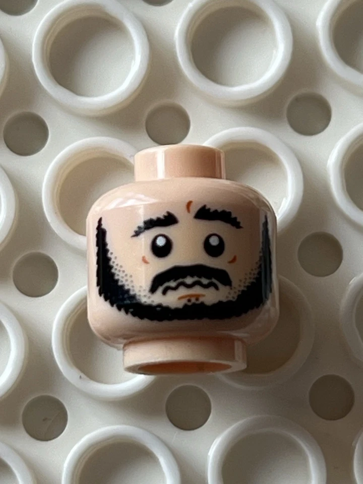 LEGO Prince Persia Sheik Amar Head POP009 Minifigura Barba Negra 2010 Edición Limitada Raro Foto 3 de 4