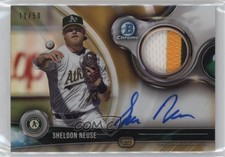 2018 Bowman Chrome Relics Gold Refractor 11/50 Sheldon Neuse #BCAR-SN Auto tx9