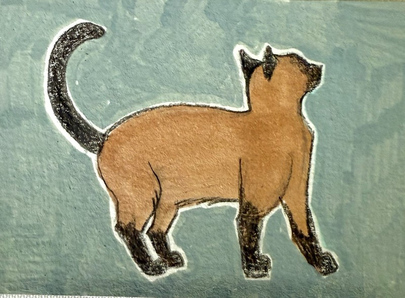 ACEO, Cat Original Art,  Signed