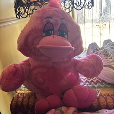 15” Pink Lucky Duck Swirl. EUC. Pink Swirls. Would Be A Good Easter Present