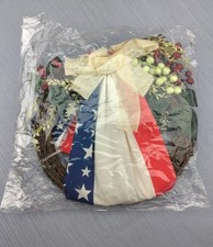 New Independence Wreath for Front Door Fourth July And Veterans Patriotic Wreath