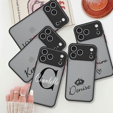 For Samsung S26 S25 iPhone 17 16 Custom Stylish Name Frost Cover TPU Phone Case
