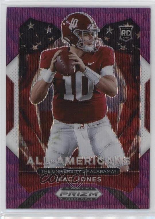 2021 Panini Prizm Draft Picks All-American Purple Wave Prizm Mac Jones #183 2u3