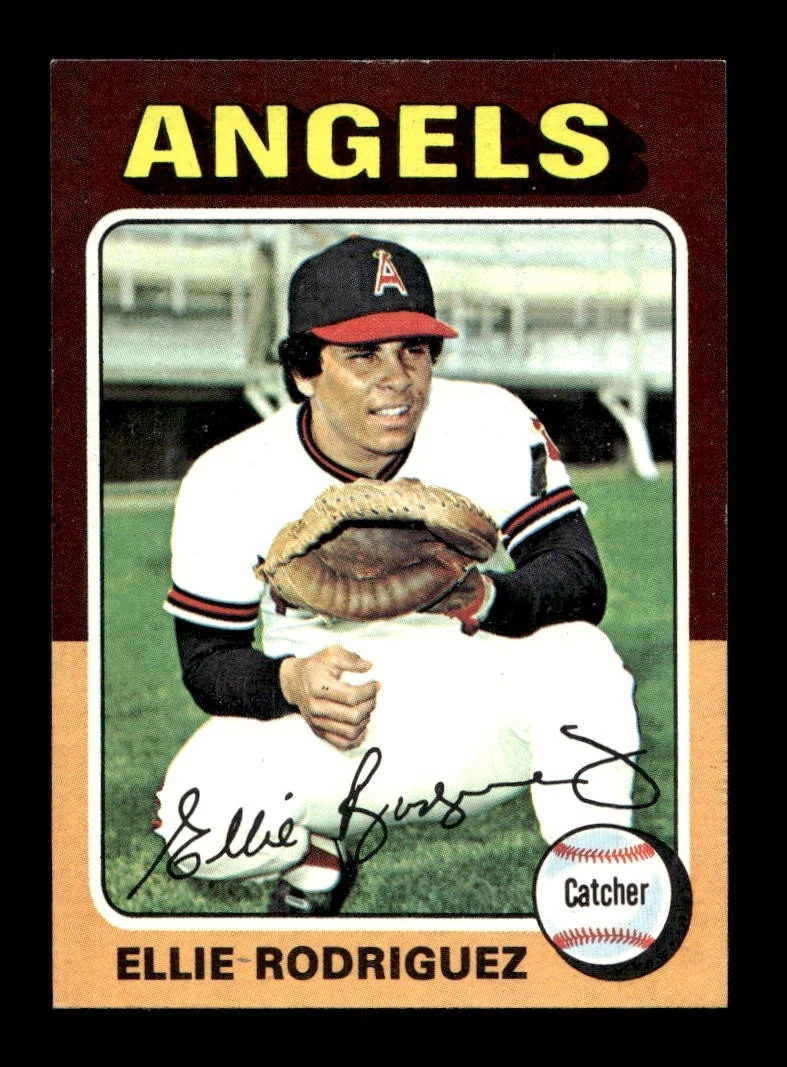 1975 Topps MINI #285 Ellie Rodriguez Angels NEAR MINT *5u