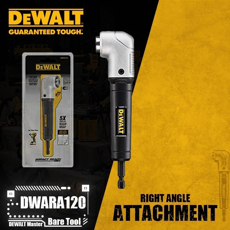 Impact Rdiver DEWALT Right Angle Attachment Impact Ready 90° Drill Driver DWARA120 ...