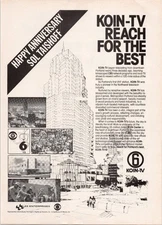 KOIN-TV Portland CBS Network TV Station Original 1981 Vintage Print Ad 