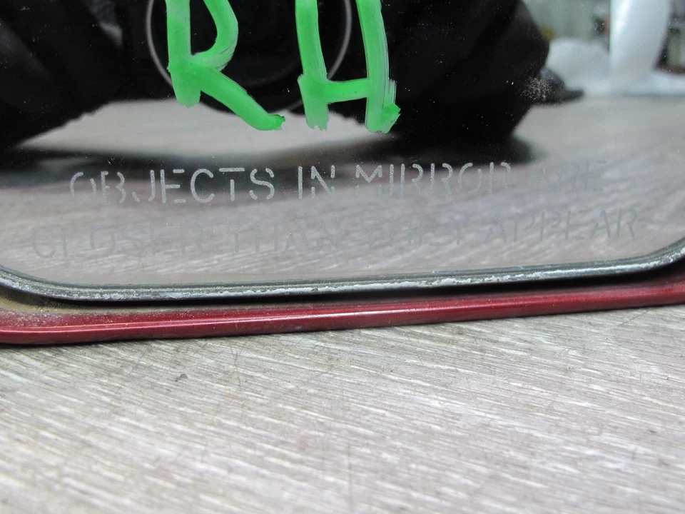 86-88 TOYOTA SUPRA MK3 RIGHT DOOR SIDE VIEW EXTERIOR POWER MIRROR RED PEARL OEM - Image 2 of 4