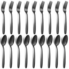 24-piece Forks and Spoons Silverware Set, Food Grade Stainless Steel Flatware...