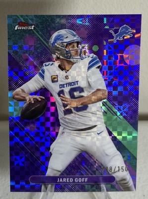 2025 Topps Finest - Common Jared Goff #54 Purple X-Fractor /150 SP Detroit Lions
