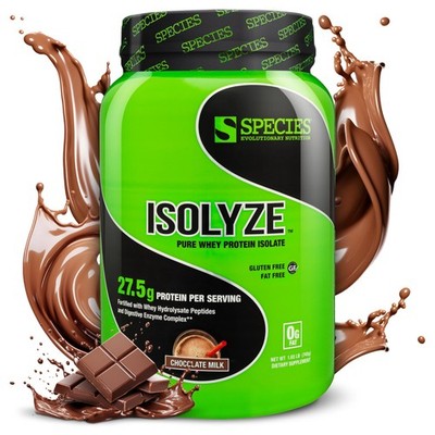 Species Nutrition Isolyze Whey Protein Powder, 100% Whey Isolate for Muscle B...