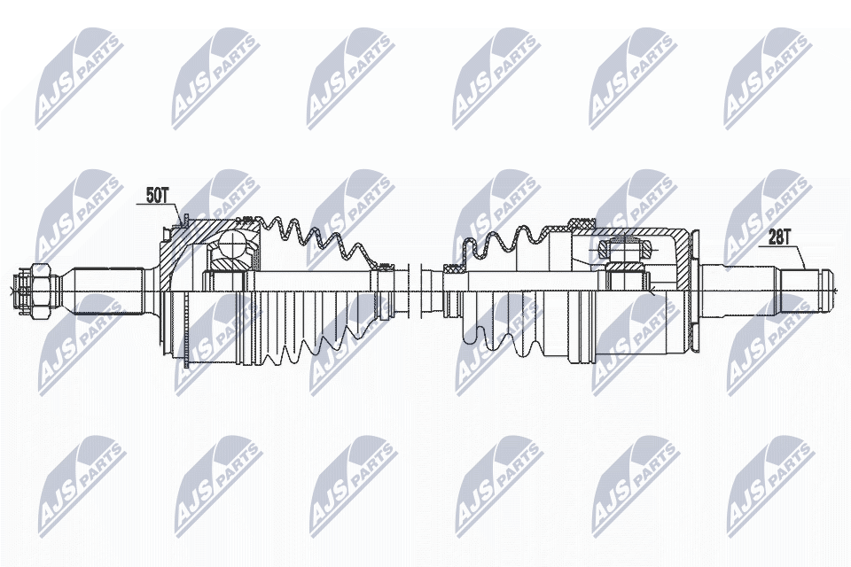 Front Left NTY NPW-MS-079 Drive Shaft for MITSUBISHI - Image 5
