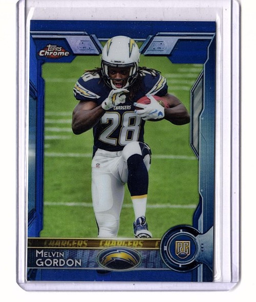 Melvin Gordon RC 2015 Topps Chrome #105 Blue Refractor SP 069/199