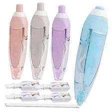 8Pcs Whiteout Tape Refillable, 4 Retractable White Out Correction Tape and 4