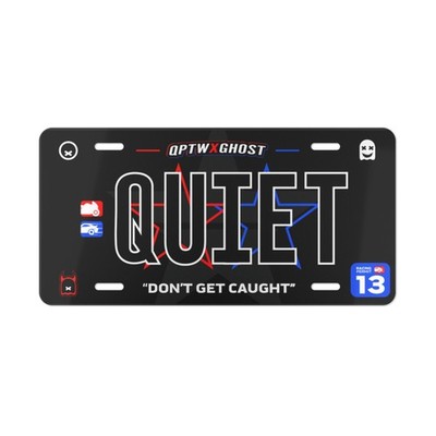 Quiet Racing Club x Ghost - Stars Design Vanity Aluminum License