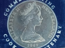 1969 1970 1971 1972 1973 1974 1975 1976 1977 NEW ZELAND DOLLARS COINS, (9 TOTAL)