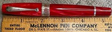 Montegrappa Extra 1930 Fountain Pen Red Marble w/Sterling Silver Trim-18k Med