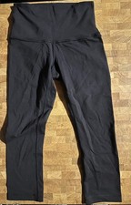 Lululemon Wunder Under Crop Leggings Size 6 Black High Rise Yoga Classic Luon