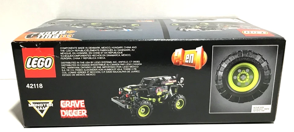 LEGO Technic Monster Jam Grave Digger 2 in 1 Pull Back Truck (42118) - Image 4 of 4