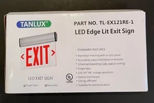 New open box Tanlux Red Exit Signs for Business, LED Edge Lit Exit Sign, UL