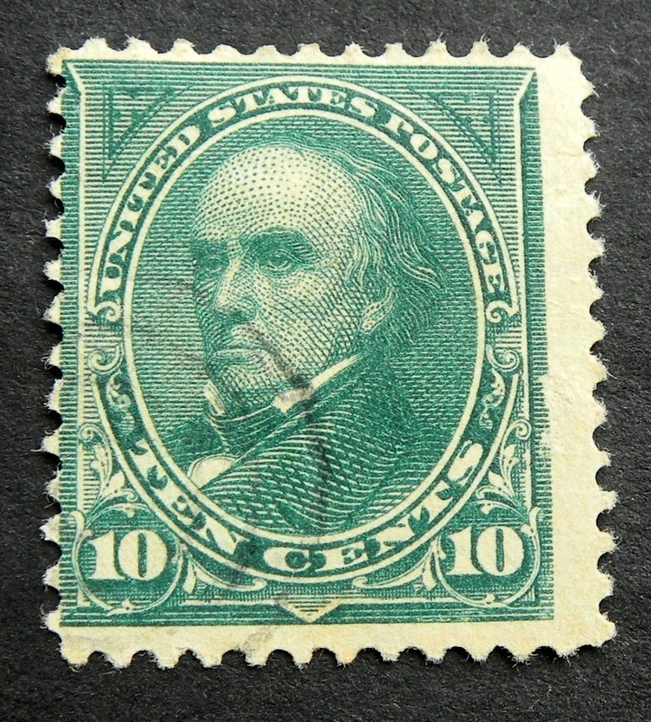 MLHog 1895 - 10c DLW Bureau  #273 10c dark green  (Margins)     VF 10c MLHog