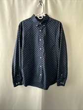 Banana Republic Mens LS Shirt Slim Flex Fit Blue Sz- L 2830