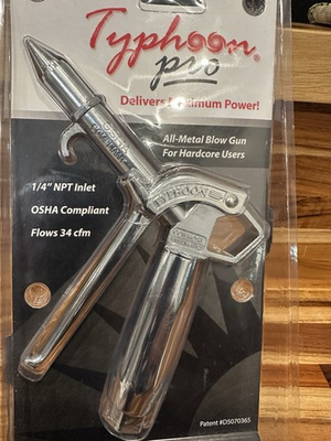 #ad Coilhose TYP 2501CS Typhoon High Volume Chrome Plated Blowgun 1 4” NPT $33.00