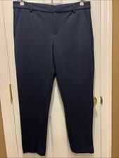 Liverpool Los Angeles Kelsey Ponte Knit Trouser Pants - Navy and Gray Size 14/32