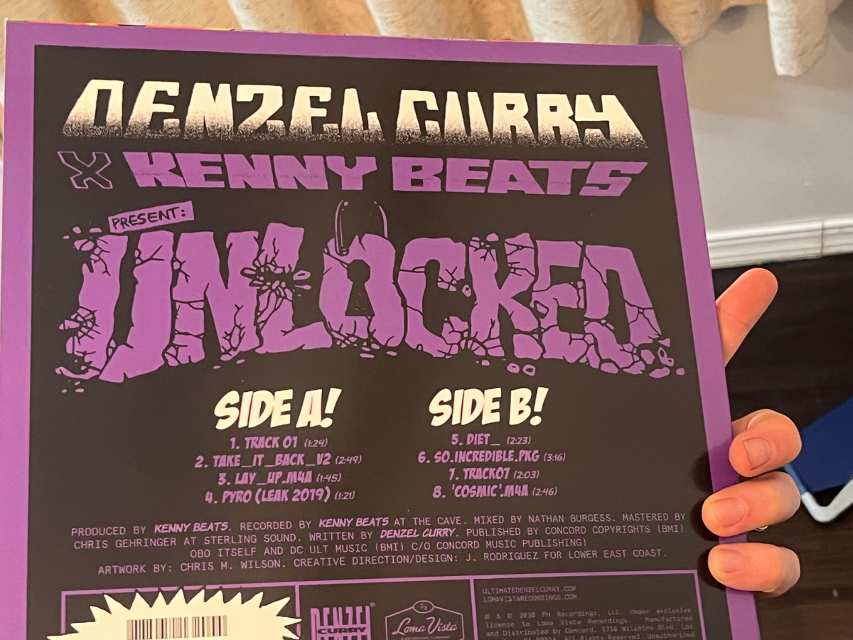 Denzel Curry x Kenny Beats - UNLOCKED Vinyl LP RARE Purple Smoke